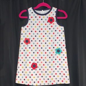 White Dress with Colorful Polka Dots